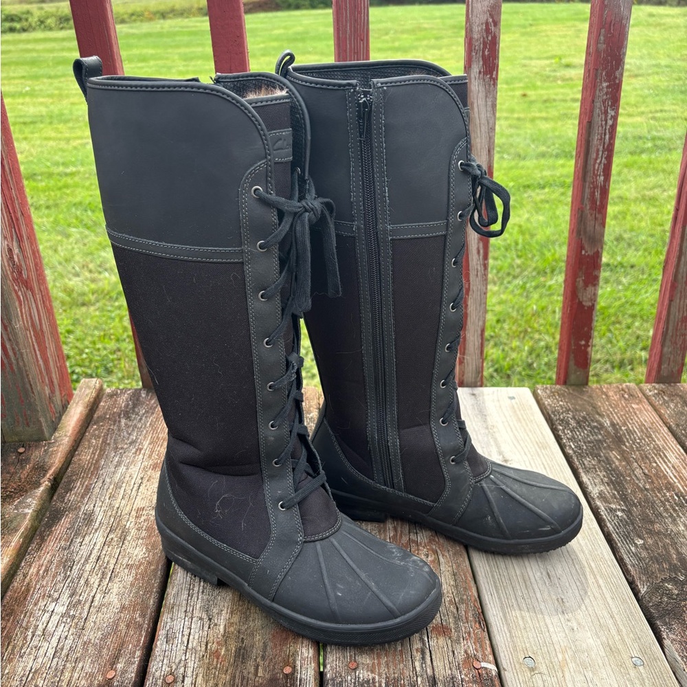 Clarks Charcoal Lace-Up Winter Boots